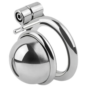 fetish collection - mini penisová klec se 3 vyměnitelnými kroužky na varlata (stříbrná)