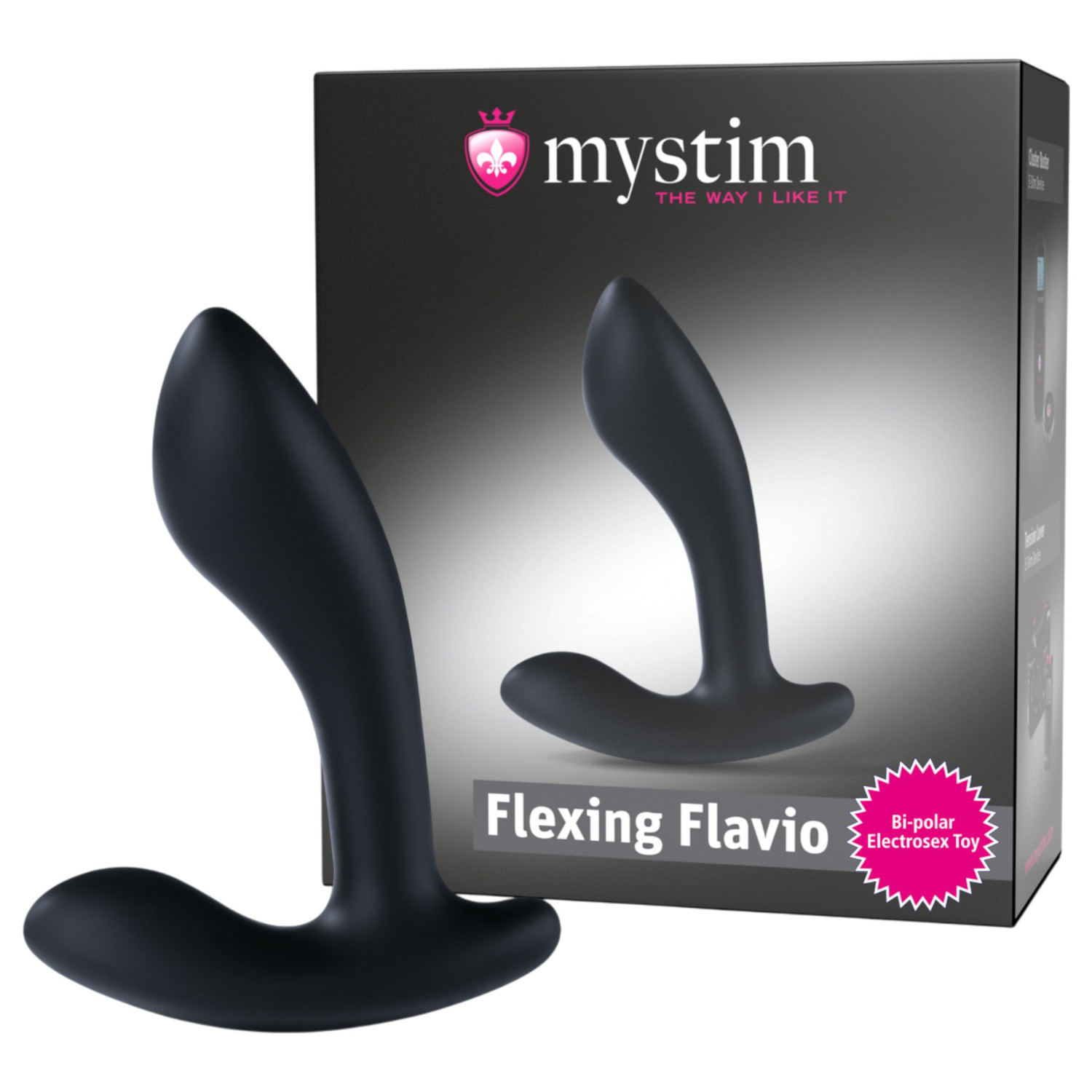 mystim Flexing Flavio - elektro prostata vibrátor (černý)