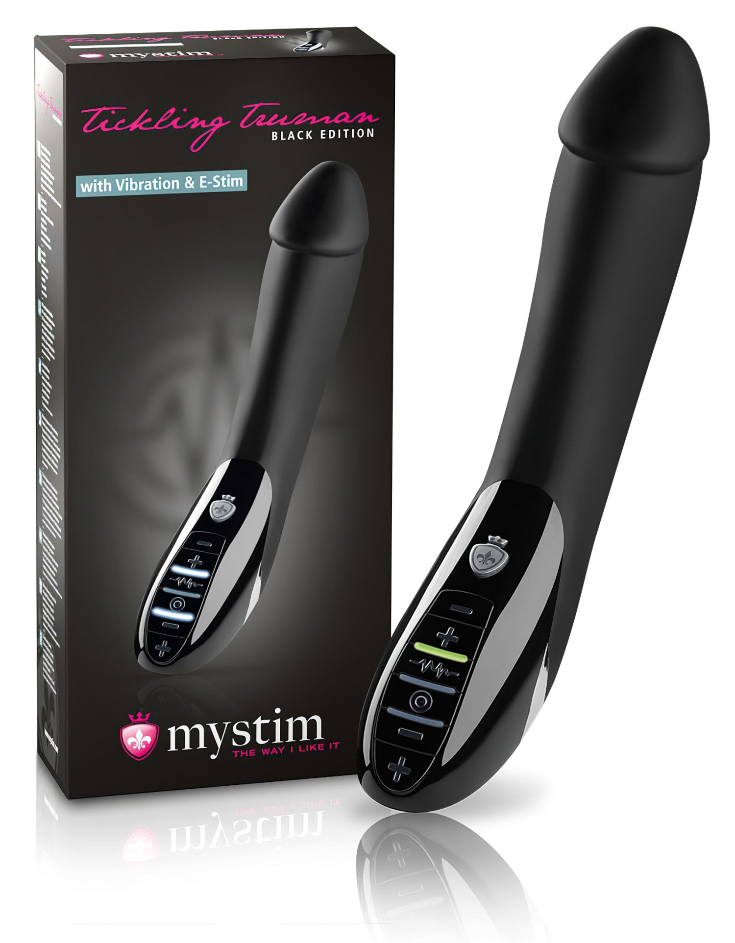 mystim Tickling Truman - elektro stimulátor vibrátor - černý