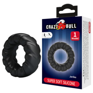 Crazy Bull - extra silný erekční kroužek - černý