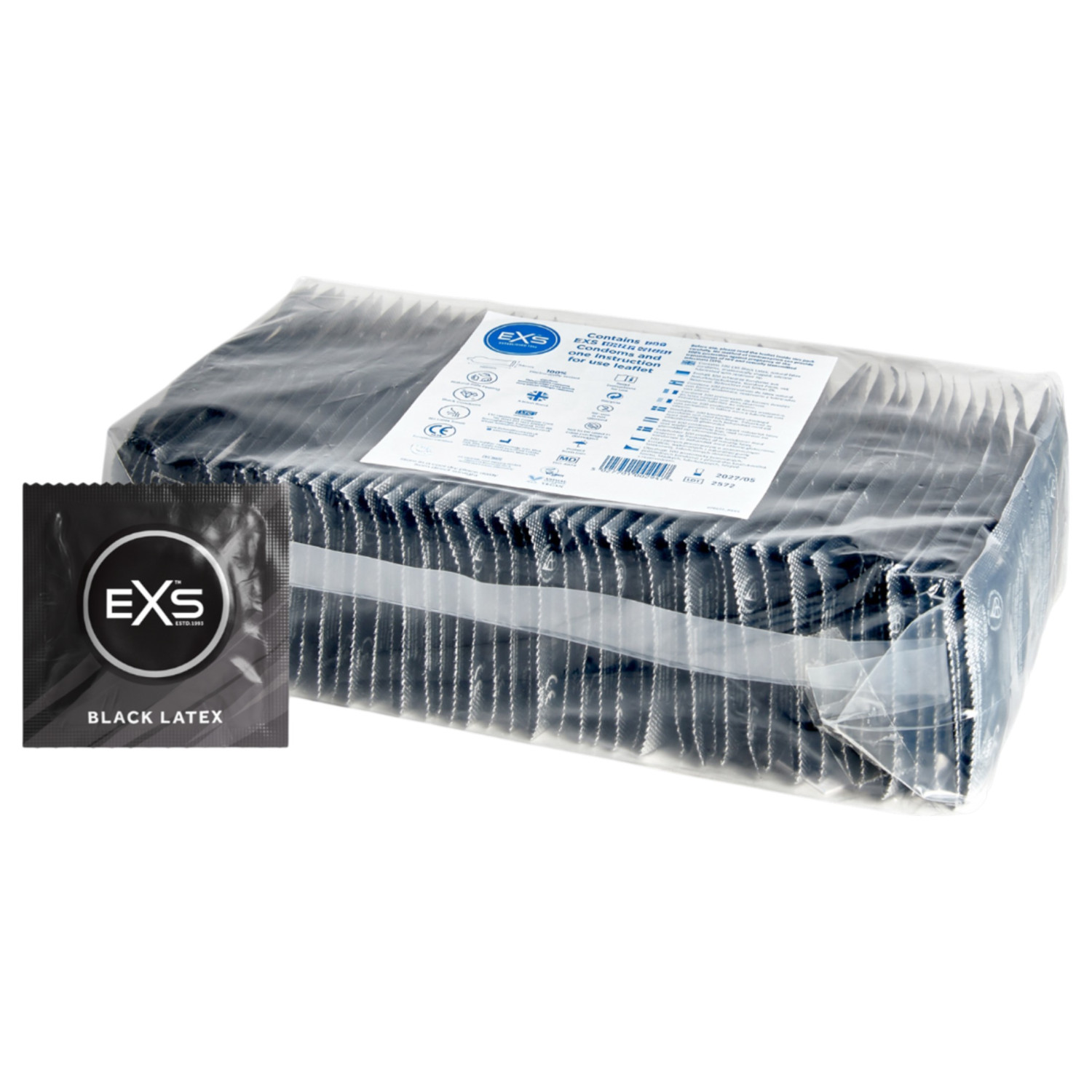 EXS Black - latexový kondom (černý