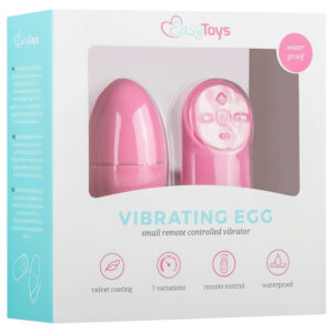 EasyToys - nositelné rádiové vibrační vajíčko se 7 rytmy (růžové)