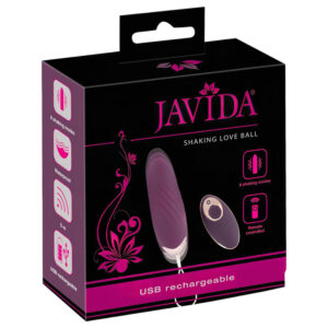 Javida Shaking Love - nositelné rádiové vibrační vajíčko s tlačením (fialové)