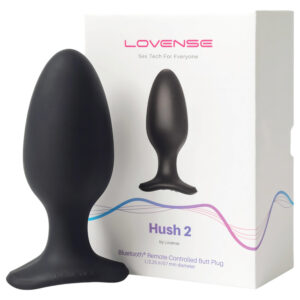 LOVENSE Hush 2 L - malý akumulátorový anální vibrátor (57 mm) - černý