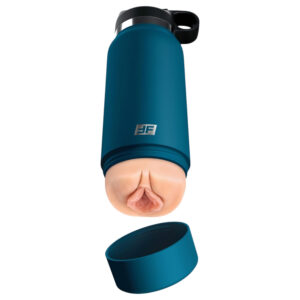 PDX - Fuck Flask Private Pleaser - umělá vagína v lahvi (modro‑přírodní)