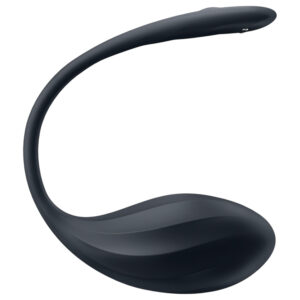 Satisfyer Ribbed Petal - nositelné rádiové vibrační vajíčko (černé)