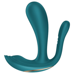 Satisfyer Top Secret+ - nositelný vibrátor se 3 rameny (zelený)