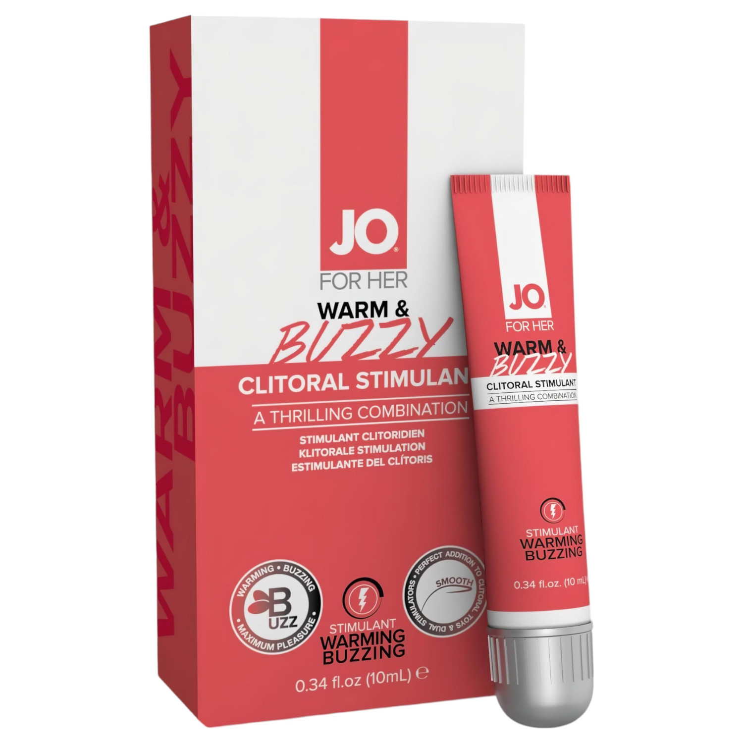 System JO - WARM & BUZZY - stimulační gel na klitoris pro ženy (10 ml)