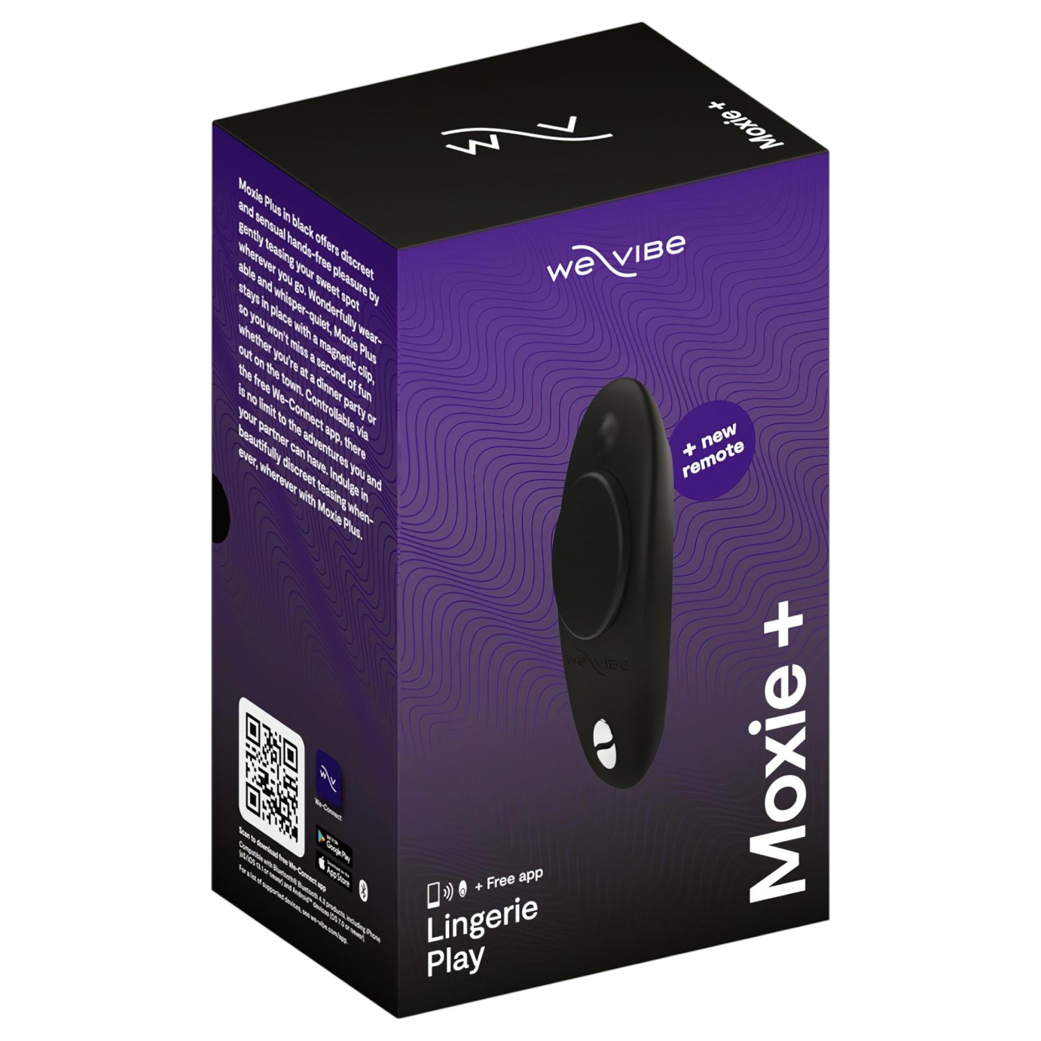 We-Vibe Moxie+ - nositelný klitorální vibrátor s aplikací a dálkovým ovládáním (černý)