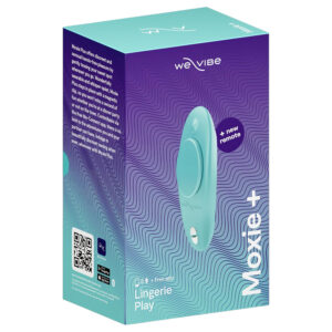 We-Vibe Moxie+ - nositelný klitoriální vibrátor s aplikací a dálkovým ovládáním (tyrkysový)