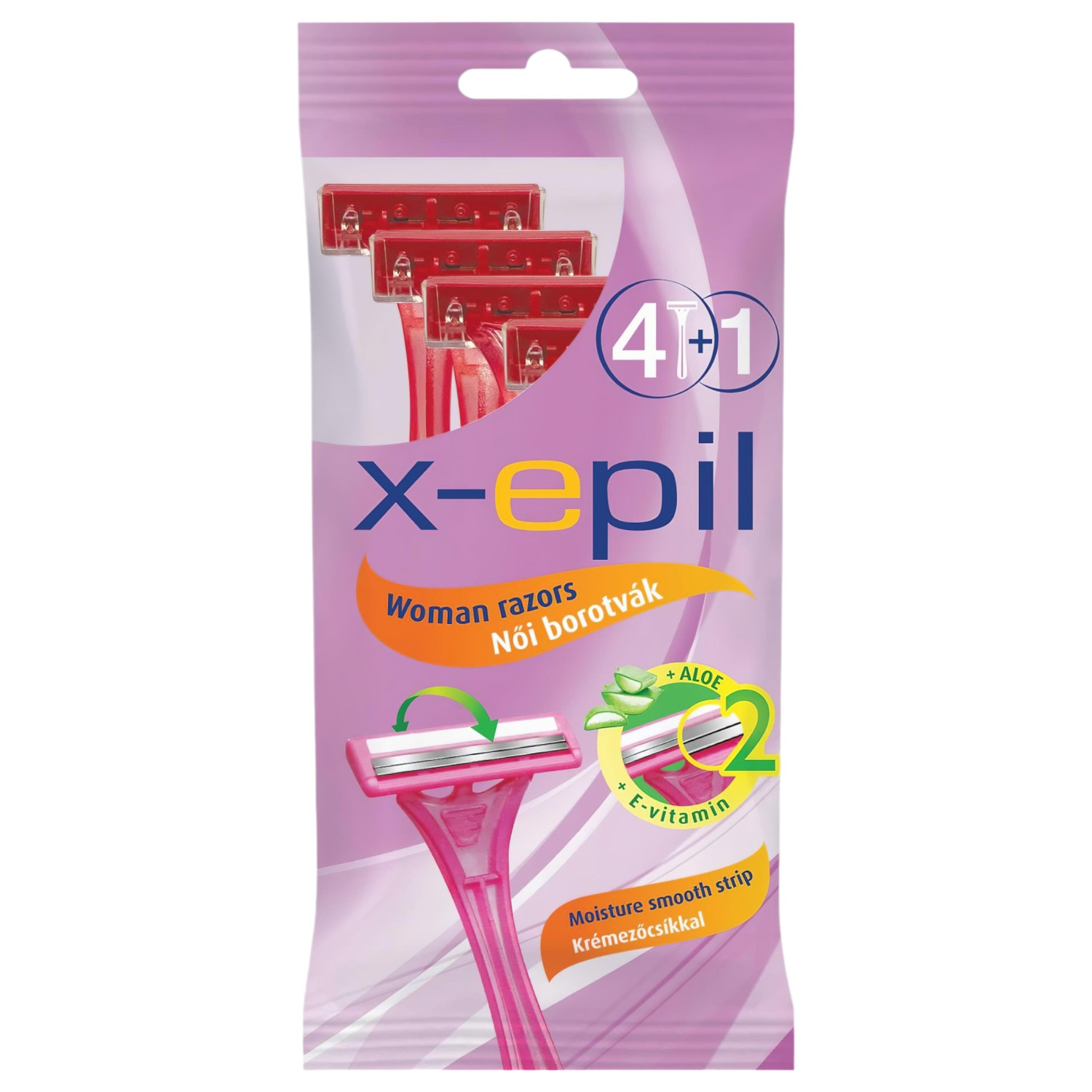 X-Epil - dámský jednorázový holicí strojek - 2 břity - 5 ks