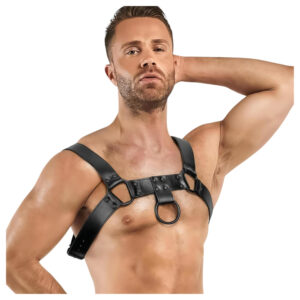 Bedroom Fantasies Bruno - černý postroj na tělo (S-XL)