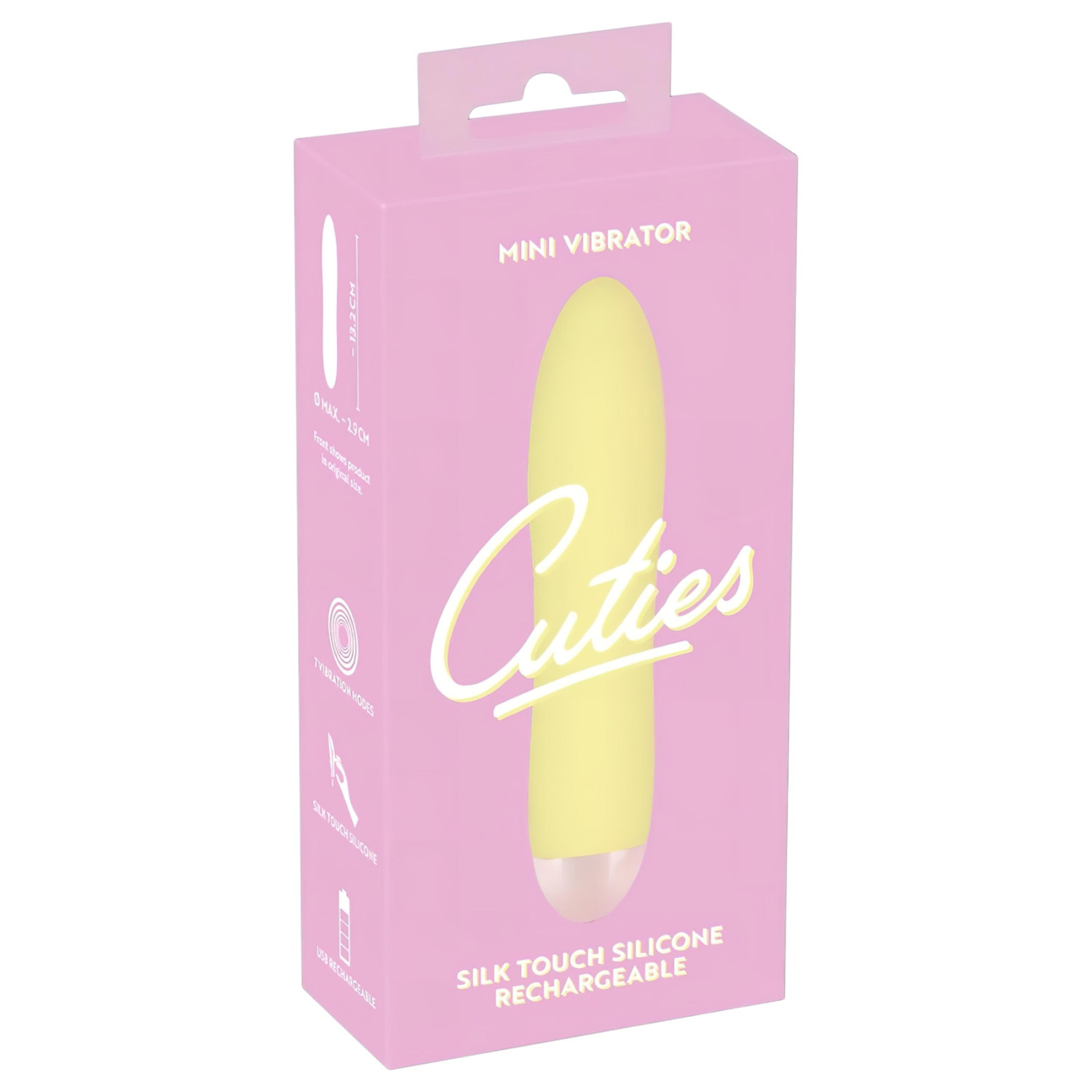 Cuties Mini Yellow - akumulátorový silikonový vibrátor (žlutý)