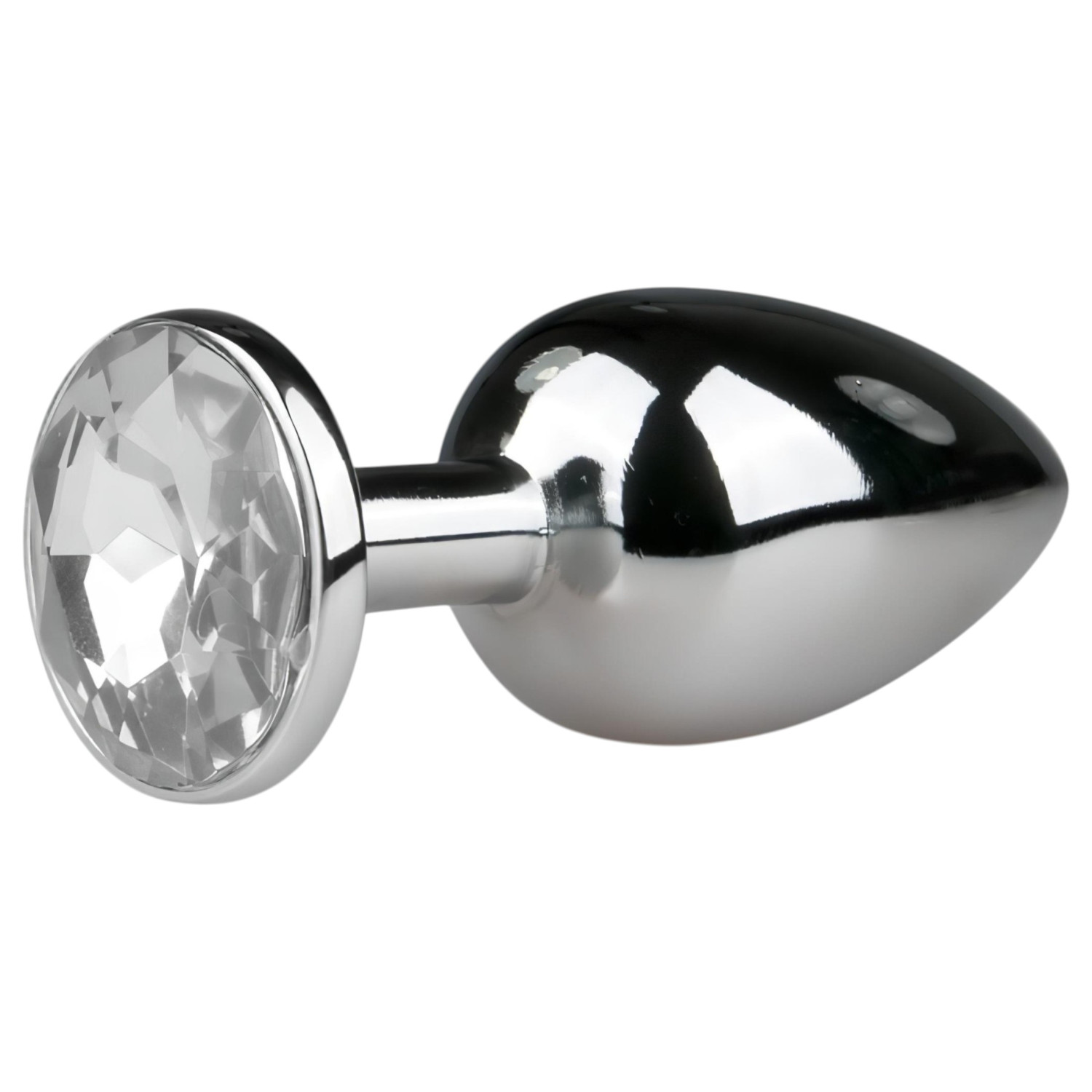 EasyToys - kovový anální kolík (stříbrno-bílý)