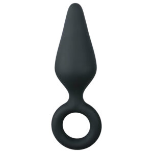 Easytoys - anální kolík s kroužkem - střední - černý