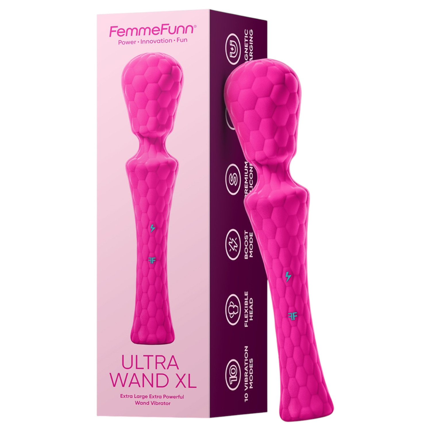 FemmeFunn Ultra Wand XL - masážní vibrátor - prémiová kvalita - růžový