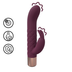 Loveline - mini vibrátor s králíčkem (červený)