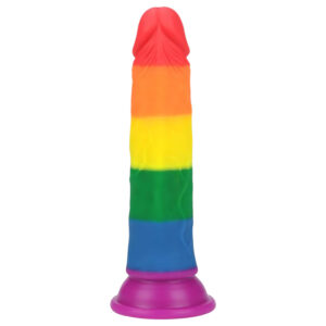 Lovetoy Prider 7.0 - realistické dildo - 19 cm (duhové)