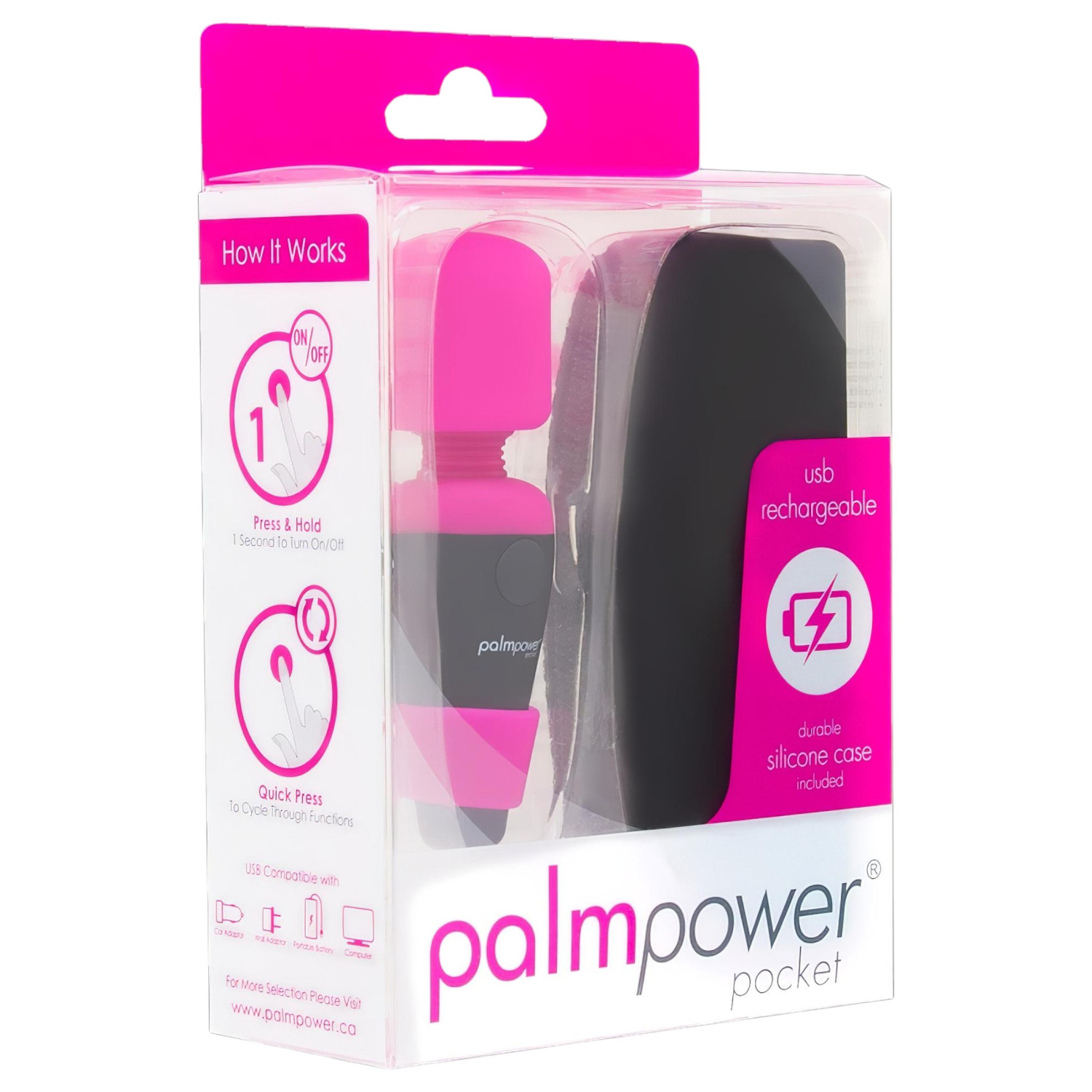 PalmPower - mini masážní vibrátor - kapesní