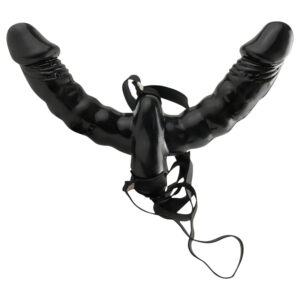 Pipedream - Nástavec na penis s dvojitým vibrátorem (černý) - Fetish
