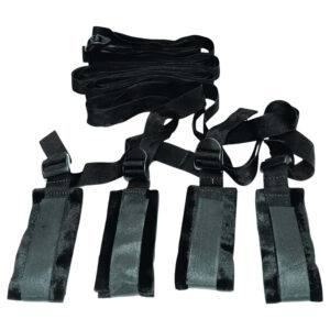 S&M - poutací bondage sada k posteli - černá