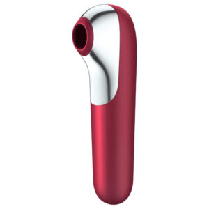 Satisfyer Dual Love - vibrační stimulátor klitorisu ovládaný aplikací (červený)