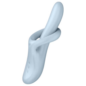 Satisfyer Heat Flex 4 - vibrační ohřívací vibrátor s klitorálním raménkem (stříbrný)