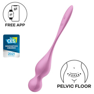 Satisfyer Love Birds 1 - vibrační gejša kulička ovládaná aplikací (růžová)