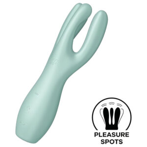 Satisfyer Threesome 3 - akumulátorový klitorální vibrátor (máta)