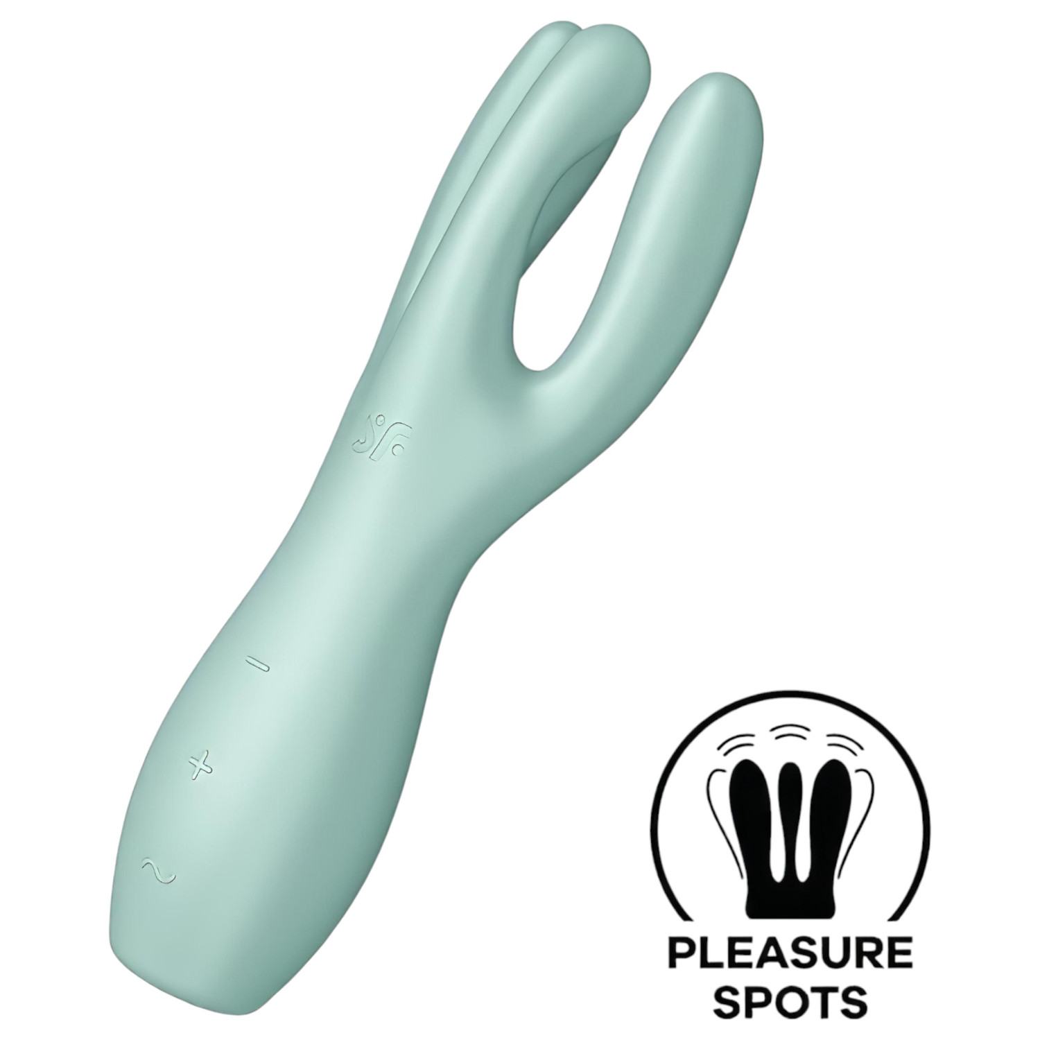 Satisfyer Threesome 3 - akumulátorový klitorální vibrátor (máta)
