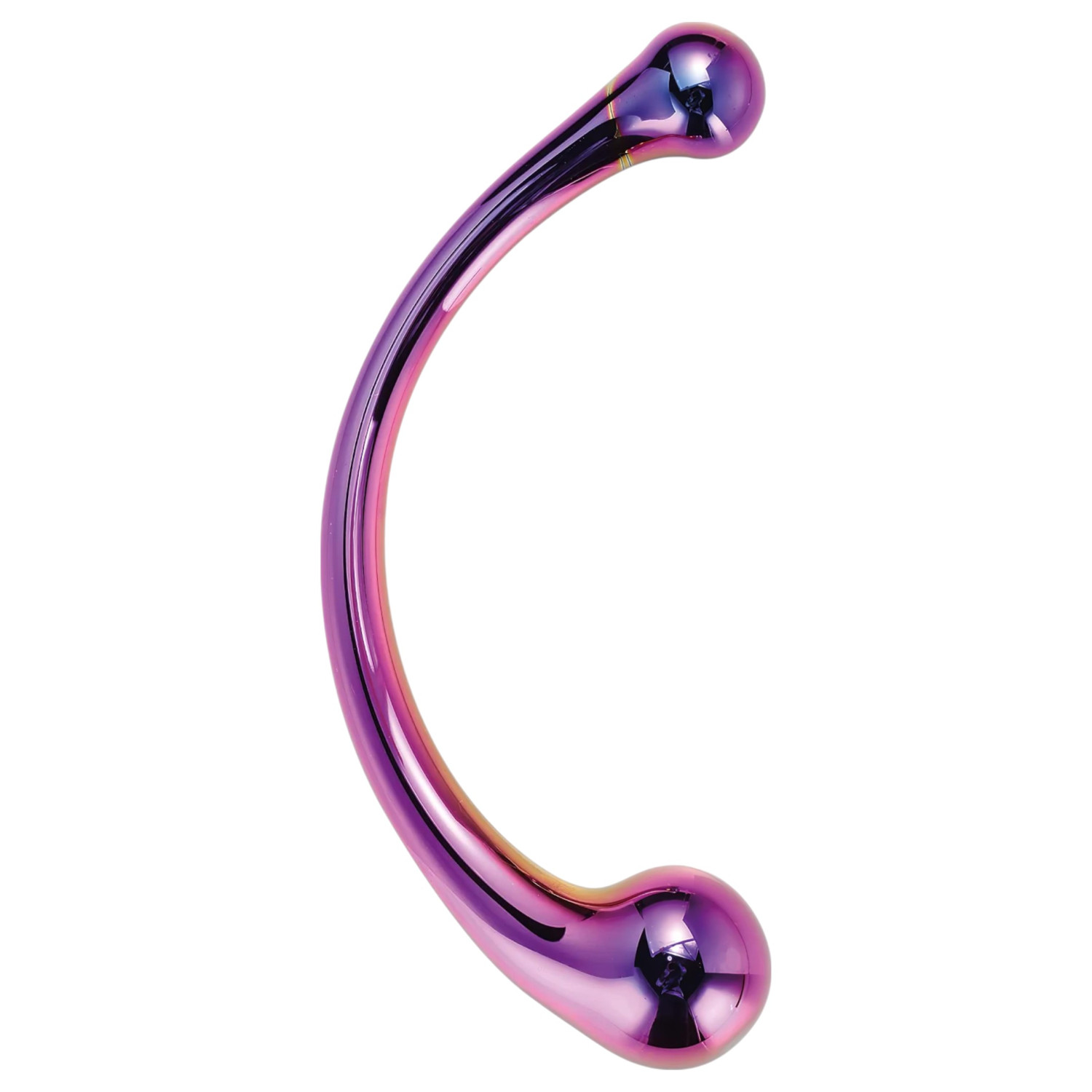 Dreamtoys - skleněné dildo - masážní - fialové