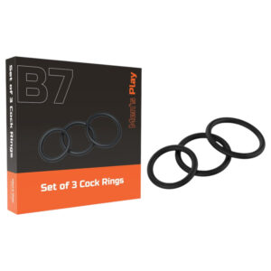 Erospace Men's Play - sada erekčních kroužků na penis (černá