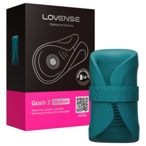 Lovense Gush 2 - Vibrační kroužek na žalud ovládaný aplikací (tyrkysový)