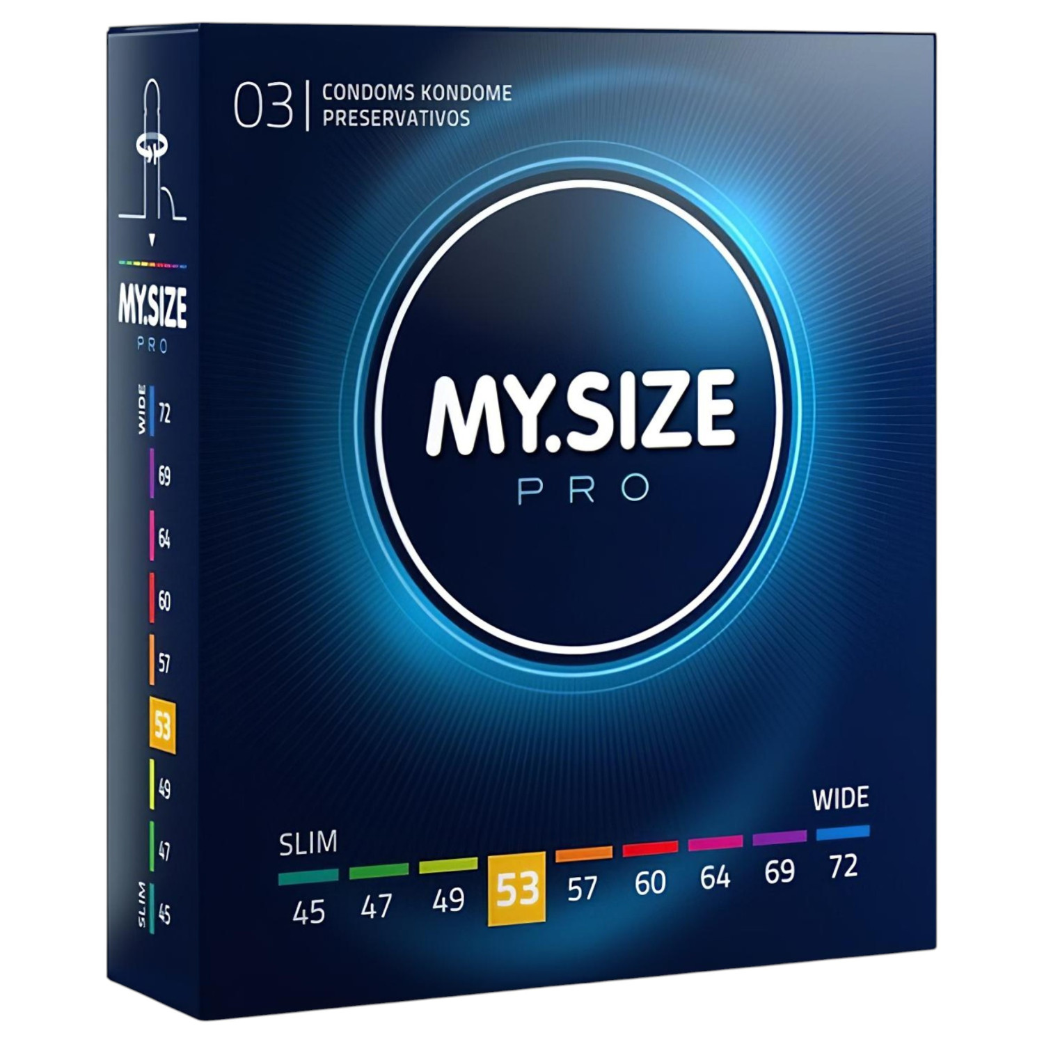 My.Size PRO - kondom na míru - 53 mm (3 ks)