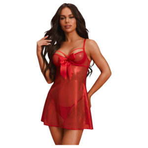 Obsessive Gifty - souprava babydoll a tanga (červená) - L/XL