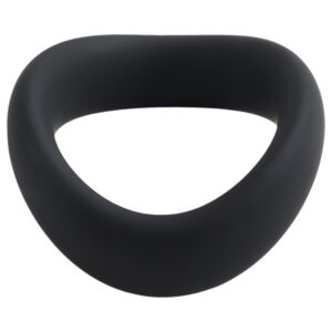 Pulselock Cocktura - kroucený silikonový kroužek na penis (černý) - 47