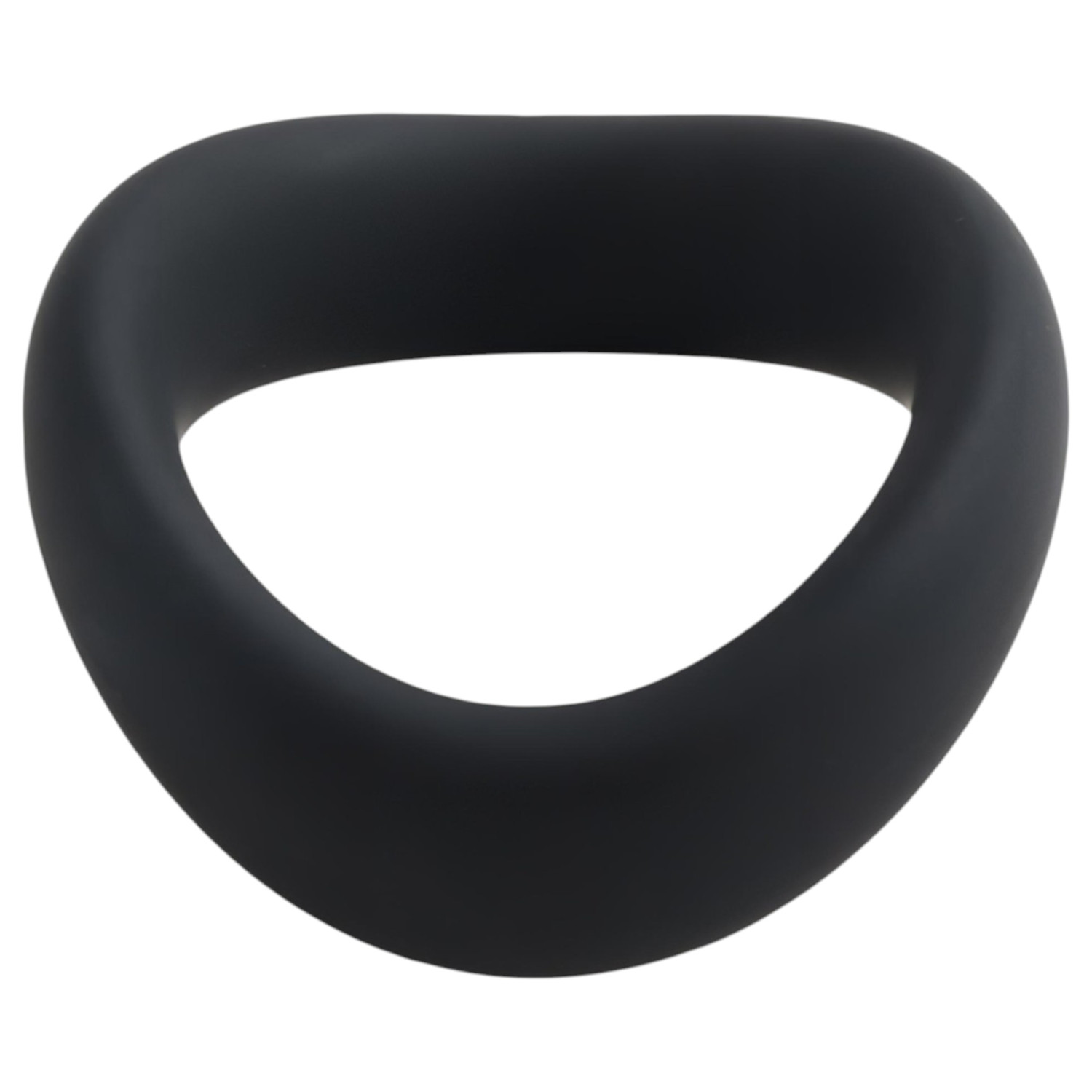 Pulselock Cocktura - kroucený silikonový kroužek na penis (černý) - 47