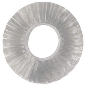 Pulselock Cocktura - žebrovaný penilní kroužek z TPE (průhledný) - 19 mm