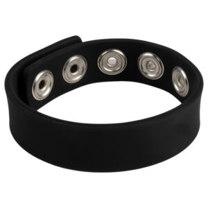 Pulselock Forge - nastavitelný silikonový erekční kroužek s drukem (černý) - 228 mm