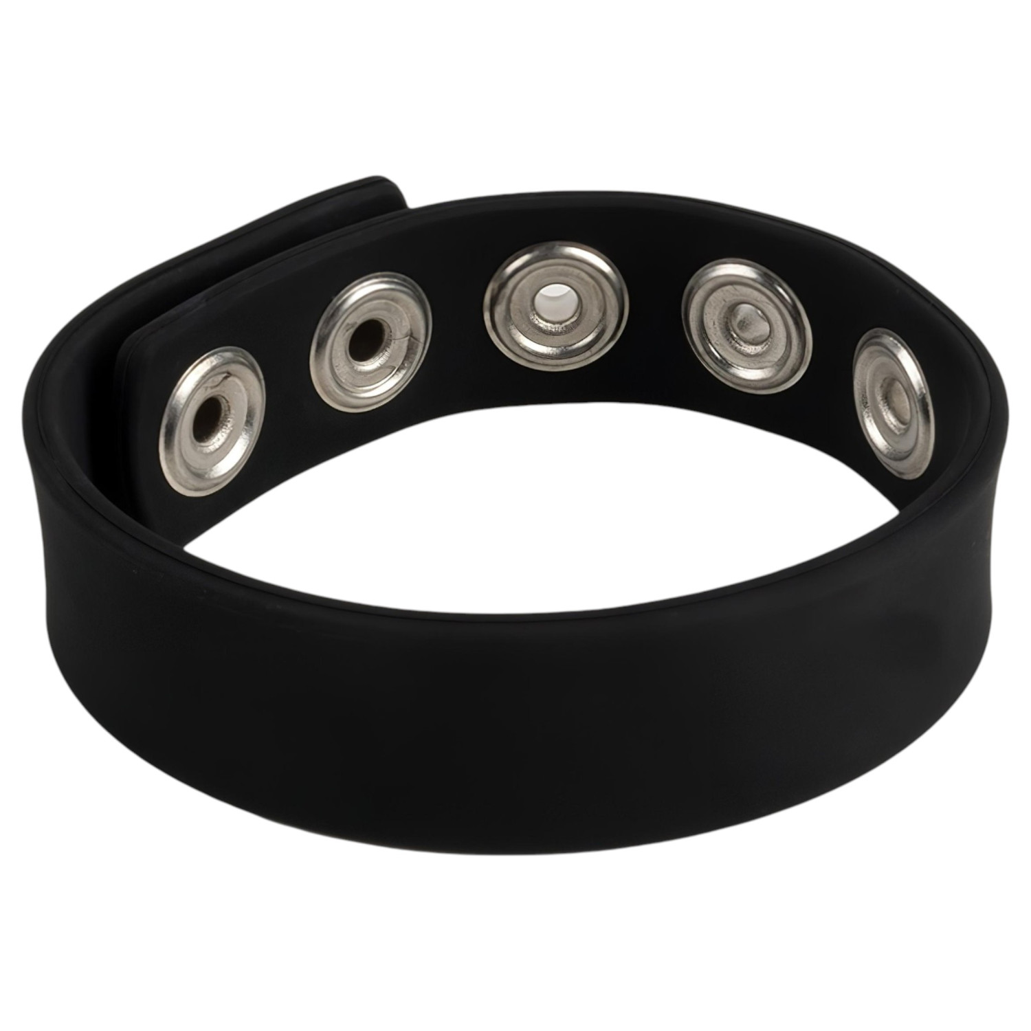 Pulselock Forge - nastavitelný silikonový erekční kroužek s drukem (černý) - 228 mm