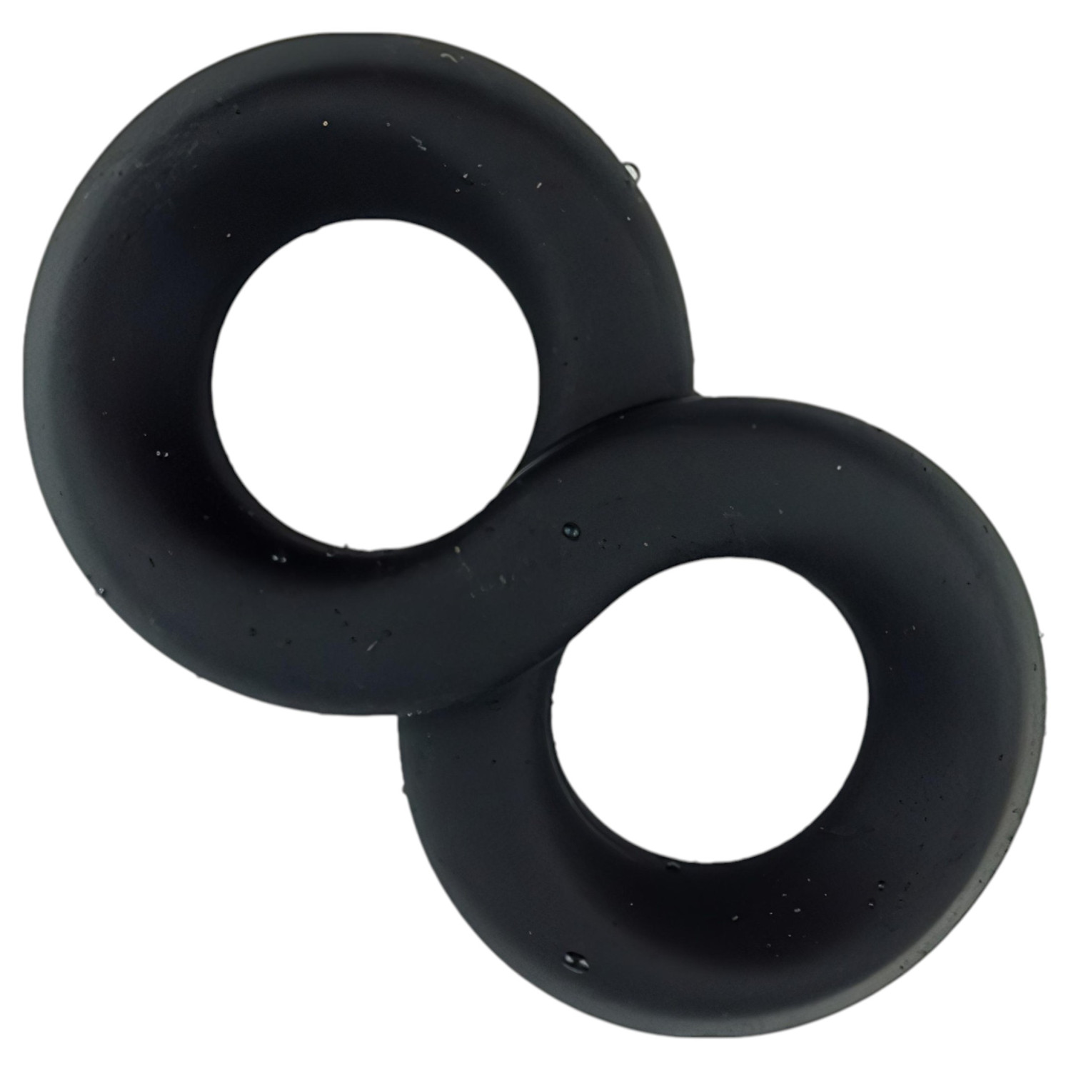 Pulselock Taur - dvojitý kroužek na penis a varlata (černý) - 20 mm