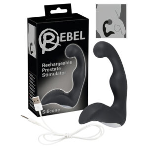 Rebel - vibrační stimulátor prostaty - dobíjecí - černý