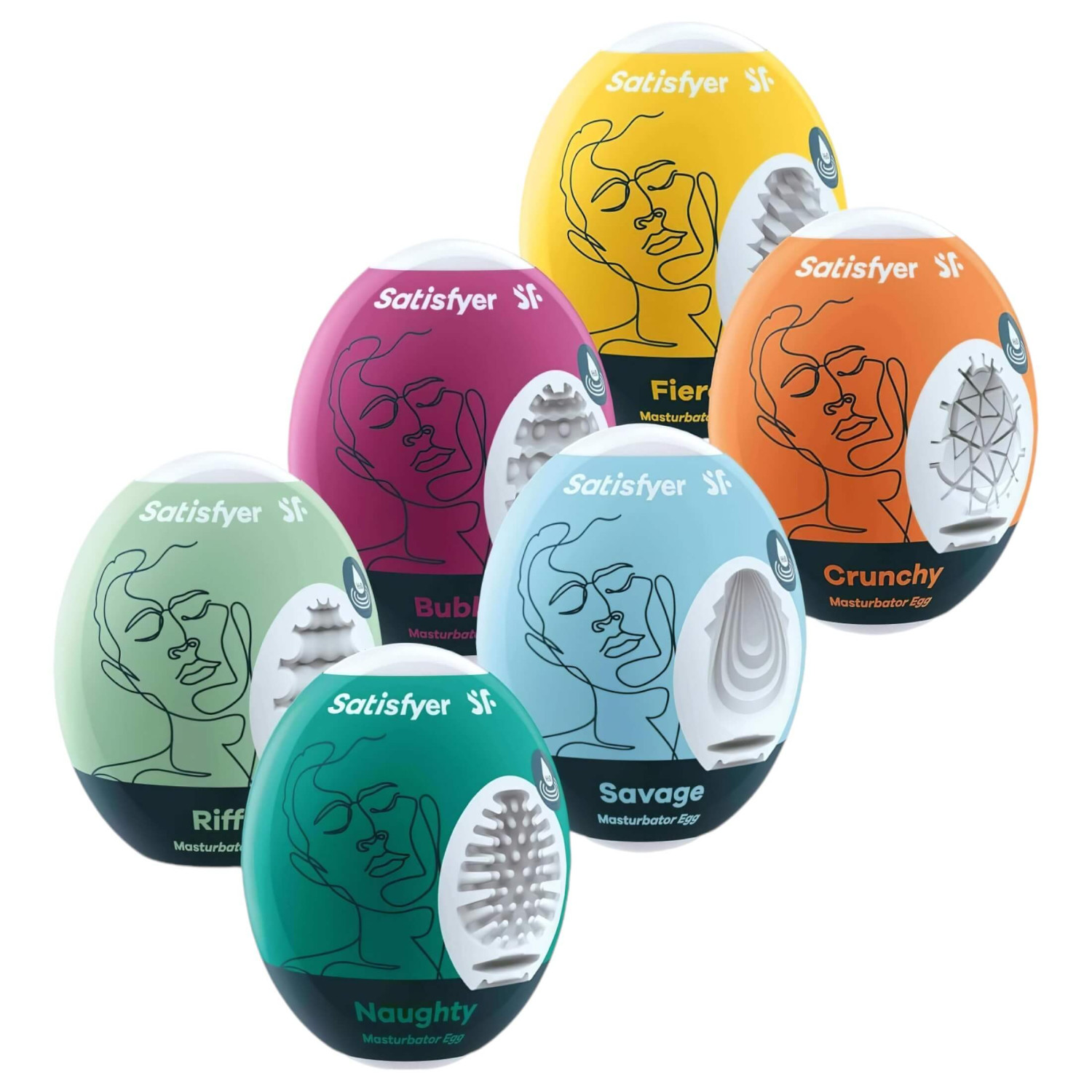 Satisfyer Egg Set - sada masturbátorů vajíčko - 6 kusů