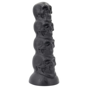 Topped Monster - lebka dildo - 22 cm (černé)